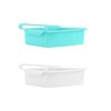 GEEZY Fridge Storage Organiser Retractable Fridge Drawer Under shelf Space
