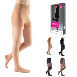 mediven sheer & soft for Women, 15-20 mmHg Panty Closed Toe Compression Stockings, Toffee, VII-Standard