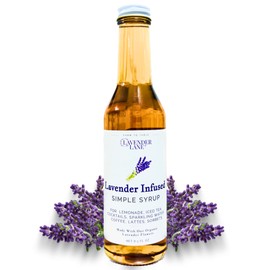 Lavender Lane Lavender Simple Syrup, 9 oz - Extracted On Our Farm, For Tea, Coffee, Cocktails, Mocktails, Cooking