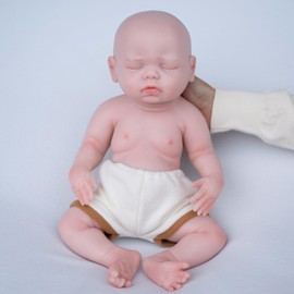 AISITE Full Silicone Baby Doll Girl - 16 Inch Platinum Silicone Reborn Baby Dolls, Christmas&Birthday Gifts for Daughter, Niece and Granddaughter