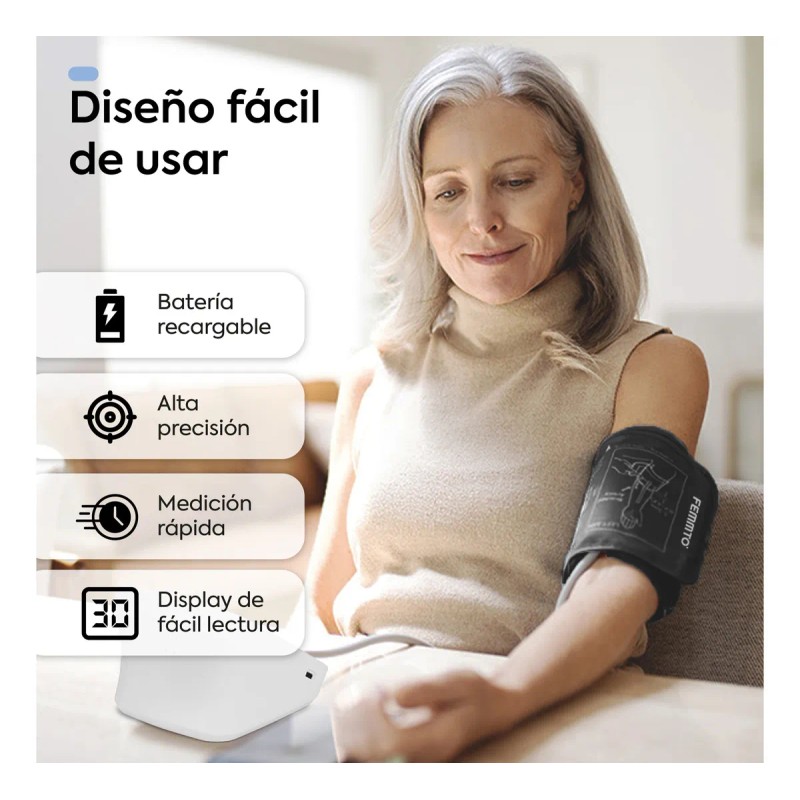 Baumanometro Digital Batería USB Monitor Medidor de presion arterial Tensiometro