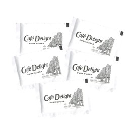 Classic Coffee Concepts Cafe Delight Sugar - 1000 Packets per Carton - 0.11 oz Pure Cane Sugar - Kosher