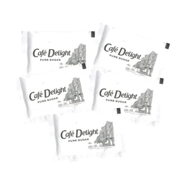 Classic Coffee Concepts Cafe Delight Sugar - 1000 Packets per Carton - 0.11 oz Pure Cane Sugar - Kosher