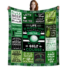 LEKEFLOW Unique Golf Blanket for Men,Golf Accessories for Men,Funny Golf Stuff Golfer Throw Blanket for Golf Lover,Best Golf Gifts for Men Golfers Women Adults Boys 50"x40"