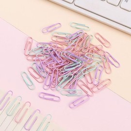 PLUMEQUICK Macaron Colored Paper Clips,2 Inches Jumbo Large,300pcs Big Cute Paper Clips for Office Supplies,Colorful, Durable and Rustproof
