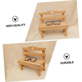 IWOWHERO Mini Figures 1 Piece Mini Chair Wooden Decor Wooden Furniture Tiny Furniture Wooden Craft Mini Wooden Bench Mini Park Benches Decorative Garden Bench Decorative Bench Mini Bench Made of Pine