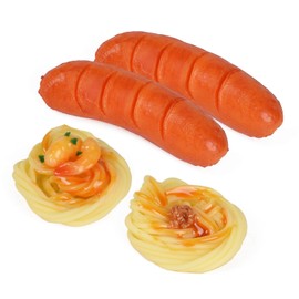 Hagao Fake Sausage Pasta Simulation Artificial Food Play Food Model for Play House Game Kitchen Decoration 4pcs