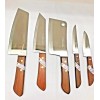 Kiwi 5pcs Thai KIWI Brand Knives Wood Handle Kitchen Blade