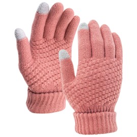 Zolunu Winter Touch Screen Gloves for Women, pink