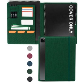 Kaitiaki Folio Cover 2.0 Compatible with Rocketbook Smart Notebook - Portfolio Organizer Padfolio, Business Card Holder support Letter Sized Writing Pad, Portfolios for Men & Women (Green)