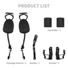 HCmotorku Black Passenger Armrests with Cup Holder Adjustable Fit for