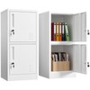 BAVNNRO 2 Door Metal Locker Storage Cabinet with Locking Doors