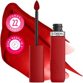 L’Oréal Paris Infaillible Le Matte Resistance Labial Líquido de Larga Duración por 16H, a Prueba de Agua, Color Intenso, con Ácido Hialurónico, Tono True Love