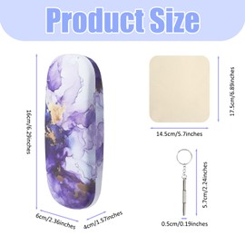 IBEQUEM 4PCS Hard-shell Glasses cases with Cleaning Cloth, PU Leather Glasses Case for Women and Men Portable Spectacle Cases for student and kid home office travel school