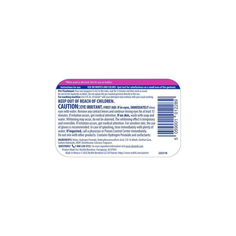 Vanish Pink Liquid Color Bleach Free Stain Remover 1750ML