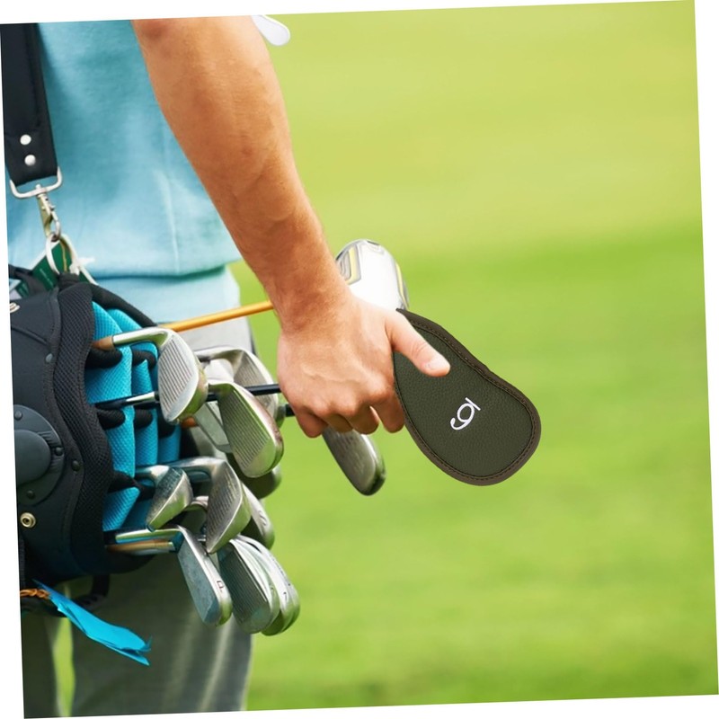 Totority 12pcs PU Golf Iron Covers Thickened Fake Leather Club