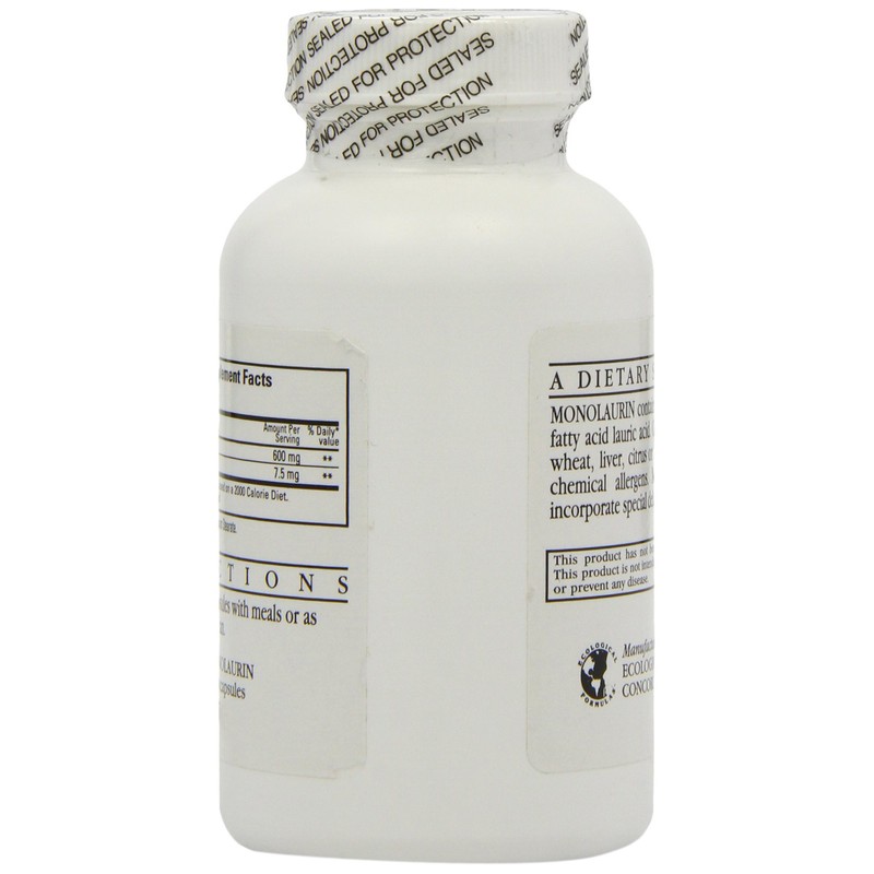 Ecological Formulas Monolaurin 600mg - 90 Capsules
