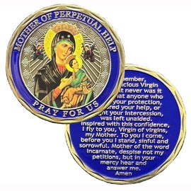 Mother of Perpetual Help Challenge Coin Pray for US Amen Car Medal Commemorative Gift
