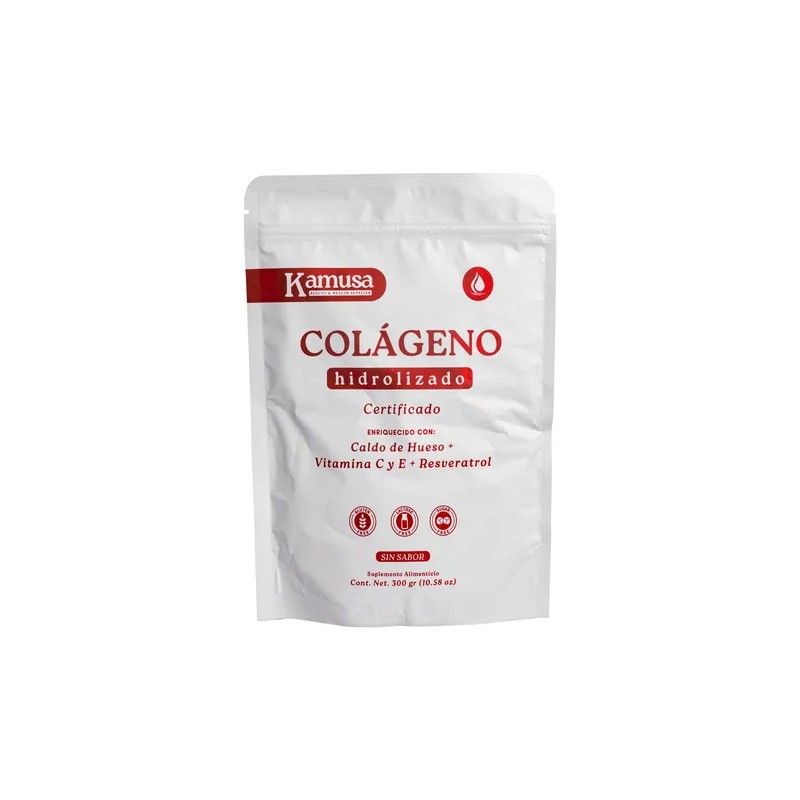 Kamusa Colageno Hidrolizado Vita E Y C Resveratrol 300gr Sfn