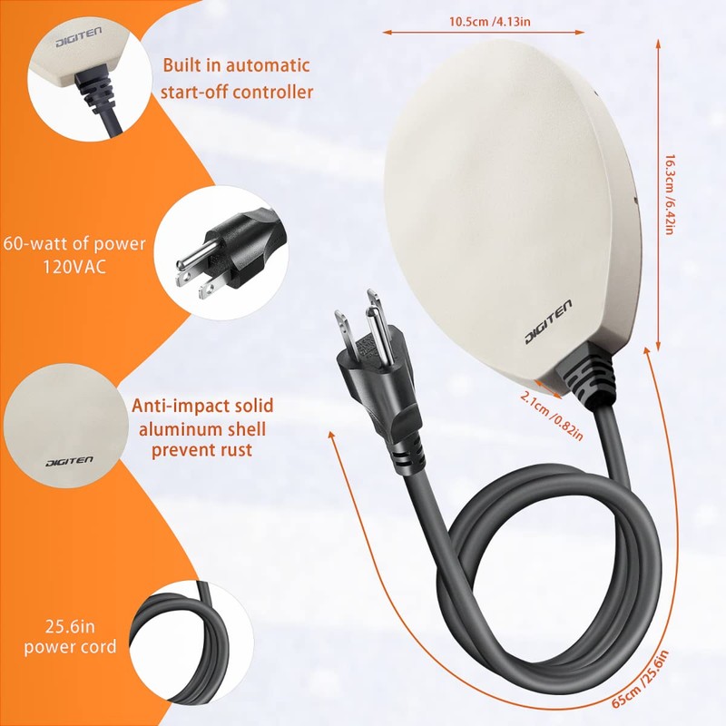 DIGITEN Birdbath Deicer Bird Bath Heater for Outdoors in Winter