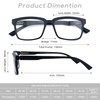FEIVSN Mens Reading Glasses for Women Men PC Wide Square