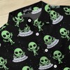 GEPOS Alien Hawaiian Shirts for Unisex, UFO Casual Button Down