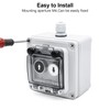 OELFFOW IP67 Button Switch Outdoor Waterproof Box 2 Push Button