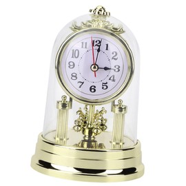 Cocoarm European Retro Style Living Room Clock, Antique Table Clock, Home Decoration, Gold, 11 x 17 cm, Beautiful Artistic Atmosphere, Ornament (Gold)