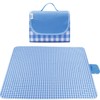 Checkered Waterproof Picnic Mat - Blue (145cm) 200cm