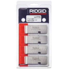 RIDGID 47750 Threading Machine Alloy NPT Pipe Dies for 1-Inch to 2-Inch Universal Die Heads, Right-Handed, Silver