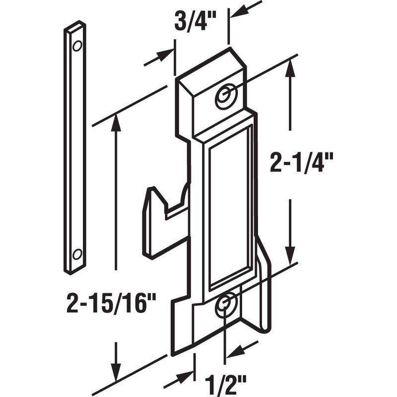 Prime-Line F 2512 Sash Lock, 5/8 In. Latch Projection, Fits