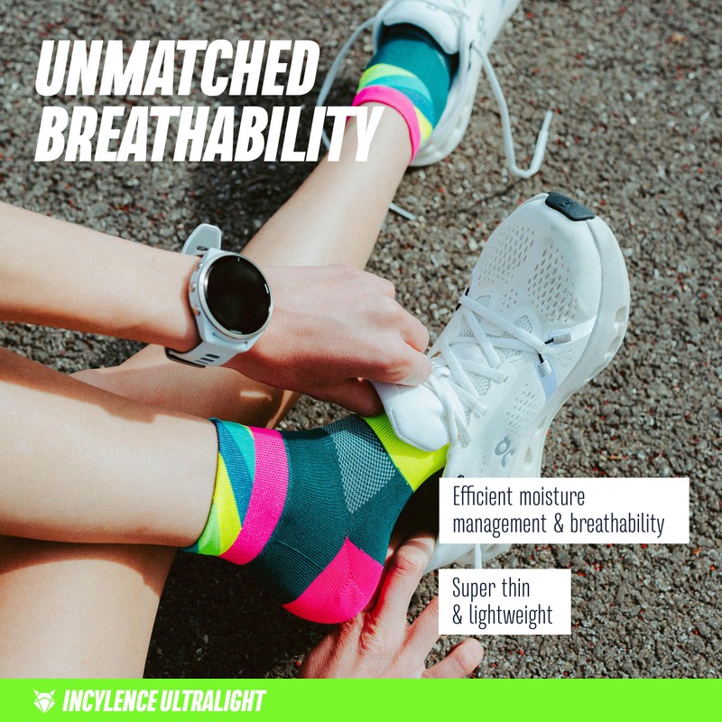 INCYLENCE ULTRALIGHT Running Socks Short for Men and Women with