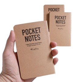 Urby Left Handed Notebooks Field Pocket Note Size, 5.5'' X 3.5'', The Lefty Stuff Series, 80GSM w. Paperback Cover, 72 Pages. 3pk of college ruled Pocket Book