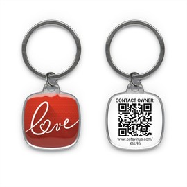 OLAF-App Safer Values: 1 x Gift Pendant Love with Free Recovery Function Heart Bag Pendant Suitcase Tag Ideal Gadget for Couples Gift Valentine's Day