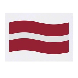 'Waving Latvian Flag' Temporary Tattoo - Water Resistant, Skin-Safe, Non-Toxic Transfer (TO00068749)