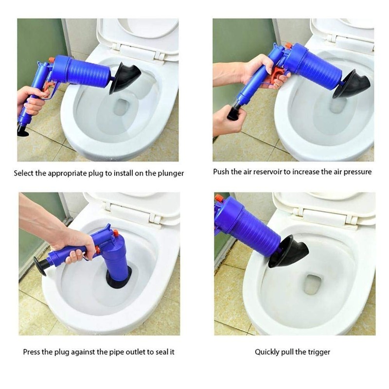 Air Pump Drain Blaster Sink Plunger Bath Toilet Pipe Blockage