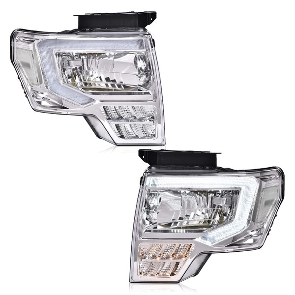 G-PLUS Headlight Assemblies LED Tube Compatible with Ford F150 2009-2014