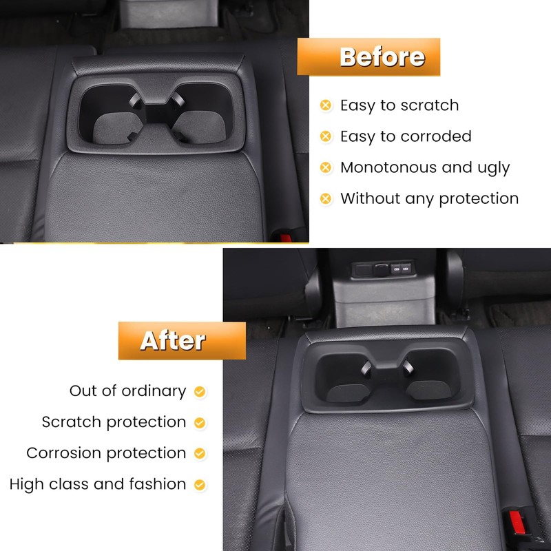 Rear Center Console Cup Holder Compatible with Toyota Land Cruiser