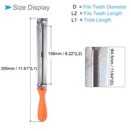 CoCud Chainsaw File Holder, 11/64" (4.5mm), Chrome Steel Round Sharpener Files with Angle Guides - (Applications: for Sharpening Chain Saws)
