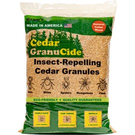 GranuCide Cedar Granules | Cedar Chips for Home & Garden | Repels Fleas, Ants, Aphids, Spiders, Mosquitos | Smells Great & Easy to Use | 1 Bag (8 lbs)