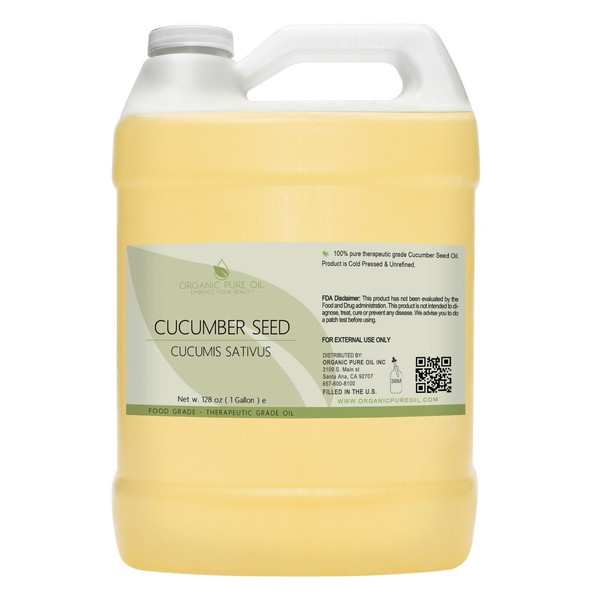 Cucumber seed oil 100% pure organic cold pressed unrefined 1 gallon 128 oz bulk