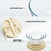 ECWAY Glass Salad Bowls with Bamboo Lids & Utensils Set