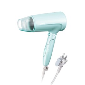 Tescom TD460A-A Dryer, Protected Ion, Equipped with Noise Suppression Mode, Cold and Hot Air, Large Airflow, Foldable, Easy Plug, Light Blue