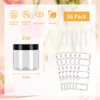 36 Pack Plastic Jars with Lids, 2 oz Plastic Containers