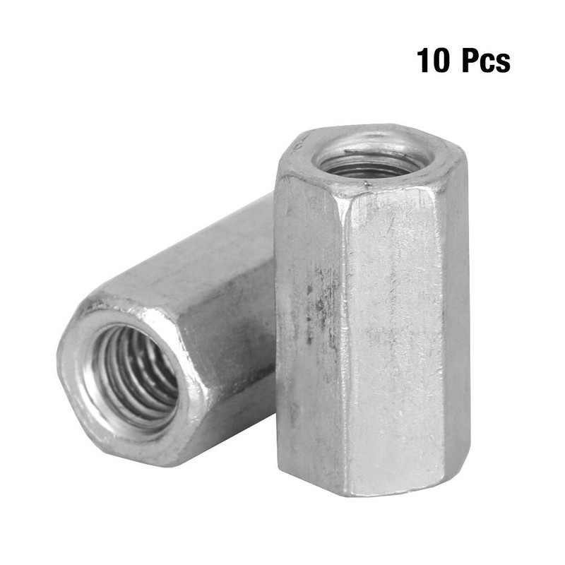 Long Top Nut, Hex Hex Nut,10 Pieces M6 Hexagonal M6