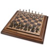 AMEROUS 14 inches Wooden Chess Set with Metal Chess Pieces