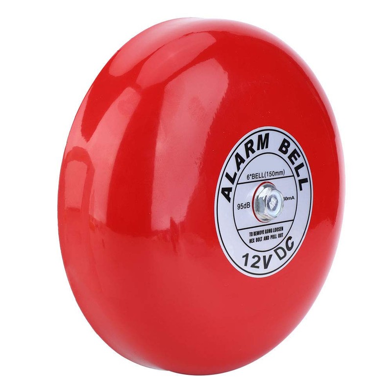 CB-6B 95dB 5.9in Electric Round Fire Alarm Bell, Aluminum Base