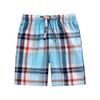 TINFL Plaid Check Kids Boys Shorts Pants NNBSP-AA007-Blue S