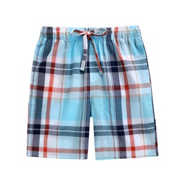TINFL Plaid Check Kids Boys Shorts Pants NNBSP-AA007-Blue S