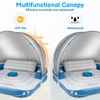Coumy Floating Island with Canopy,Pool Floats with Canopy Inflatable Tanning